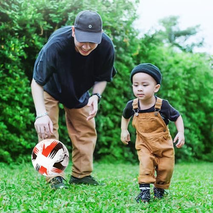 Soccer Ball Size 3 4 5 Soft Leather Anti Explosion Practice Training Boys Girls Adults with Pump Needle - color: Blue, size: Size 5
