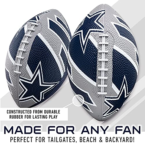 Franklin Sports NFL Team Footballs - Rubber Youth Mini Balls for All Teams - Kids 8.5" Football + Air Pump Sets - Official NFL Licensed - style: Dallas Cowboys