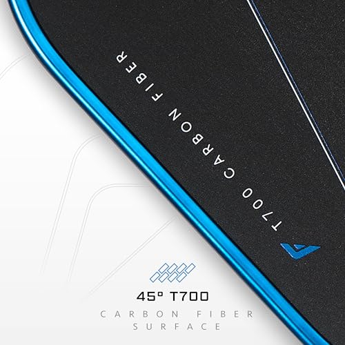 Franklin Sports PRO Pickleball Paddles – C45 Carbon Fiber Series - Official USAP + UPA Approved – Pro Player Design - color: Hybrid |Electric Blue, size: 14 mm