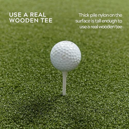 The Original Country Club Elite® by Real Feel Golf Mats® 5' X 8' Simulator Size Golf Mat | Heavy Duty Commercial Practice Mat | Accepts A Real Tee | Swing Down and Through | Indoor/Outdoor