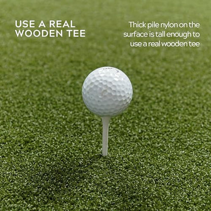 The Original Country Club Elite® by Real Feel Golf Mats® 5' X 8' Simulator Size Golf Mat | Heavy Duty Commercial Practice Mat | Accepts A Real Tee | Swing Down and Through | Indoor/Outdoor