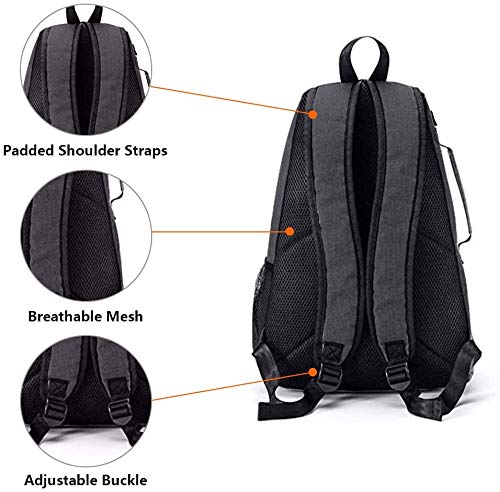 QCWN 2 Raquet Tennis Bag,Tennis Bags For Men Women,Tennis Backpack,Durable Tennis Bookbag,Tennis Pickleball Bag,Tennis Bag Waterproof,Raquet Carrier for Balls, Pickleball Paddles, Badminton Rackets