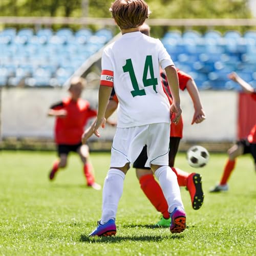 Captain Armbands for Soccer, Unisex Captain's Armband Adjustable Football Arm Bands Adults & Youths Elastic Captain Arm Band Team Sports Accessories - color: Red