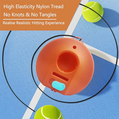 Tennis Practice Rebounder Tennis Trainer Set with String 3 Replacement Rebound Balls Solo Tennis Trainer Tennis Practice Training Tool Portable Tennis Practice Equipment