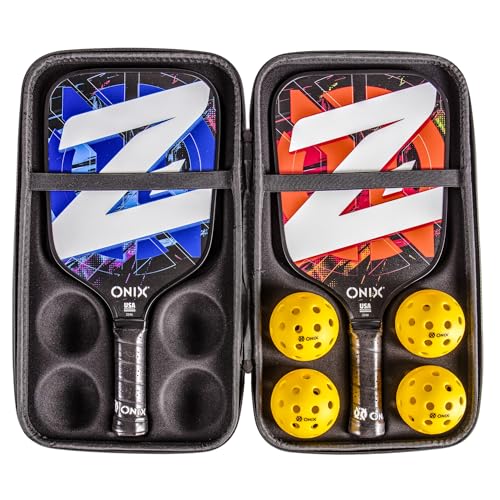 Onix Pickleball Z1 Starter Kit Includes Two Z1 Paddles, Four Fuse Pickleballs in Easy to Carry Case