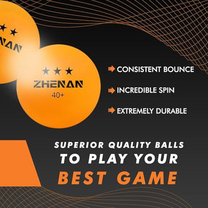 40+ New Material Ping Pong Balls 20 Pack Multicolor White and Orange Advanced Table Tennis Balls 3 Star Training & Practice Ping Pong Ball，Competition and Recreational Play, Abs Ping Pong Ball - color: Orange