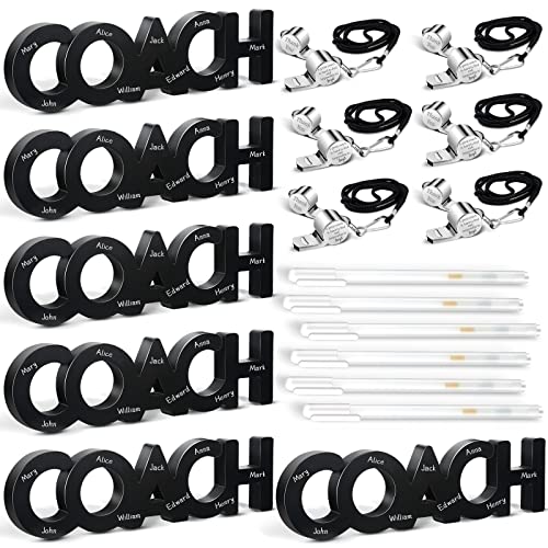 Amyhill 18 Pcs Coach Gifts for Men Football Baseball Coach Wooden Sign White Marker Pen Stainless Steel Thank You Whistle with Lanyard for Men Women Soccer Volleyball Sports Gifts
