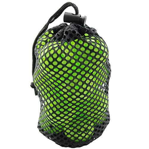 Nylon Mesh Bag 2pcs Black 17x12cm Lightweight Nylon Mesh Golf Ball Bags Holder Storage with Cord Lock Closure for Sports Balls, Toys, Diving