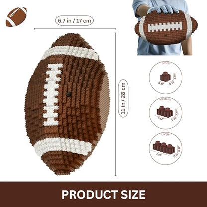 Football 3D Building Block Set - Educational Toy - Perfect for Ages 14 15 16 Years and Above - 11 x 6.7 in - Challenging, Creative Fun and Skill-Building - 3D Instruction (1200PCS)