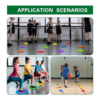 Spot Markers 4 Inch 9 Inch Non Slip Rubber Floor Markers Flat Field Cones Poly Dots for Soccer Basketball Sports Speed Agility Training and Drills - style: 9inch 27pcs