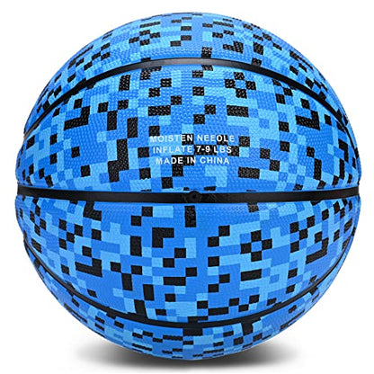 Official Rubber Basketball Outdoor Indoor Mens Basketball Ball Size 3/4/5/6/7 for Kids Youth Teen Boys and Girls Gift Ideas(Without Pump)