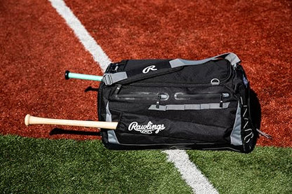 Rawlings | MACH Hybrid Backpack/Duffle Equipment Bag | Baseball & Softball | Multiple Colors - color: Black