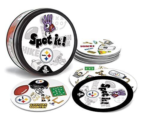 MasterPieces Game Day - NFL Pittsburgh Steelers Spot It Game For Kids, Adults, and Family