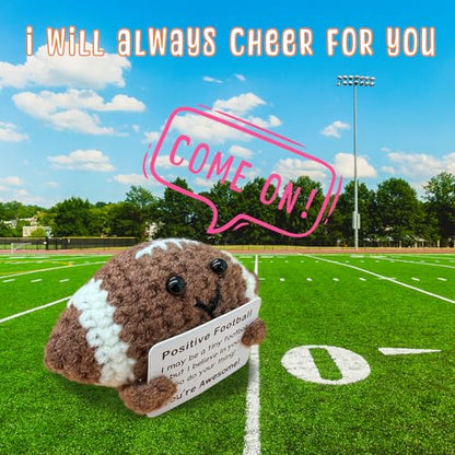 Funny Crochet Mini Football Gift for Football Lovers,Birthday Gifts for Men Women Footballs Players Emotional Support Crochet - color: Football