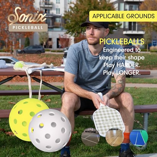 Sonix | USAPA Approved | Pickleball Paddles Set of 2 | Fiberglass Surface Pickleball Set with 2 Rackets, 4 Balls, & Bag