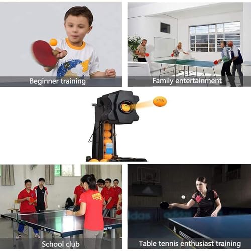 9 Different Frequencies and Speeds Ping Pong Robot, Wireless Remote Trainer Ping-Pong Machine, Top Version Ping-Pong Practice for Practice