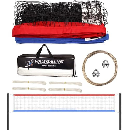 Beach Volleyball Net Outdoor - 31x3Ft Professional, Heavy Duty Portable, Adjustable Durable Design, Easy Setup System | Backyard Pool Beachs Court for Backyard Pool Beach Court