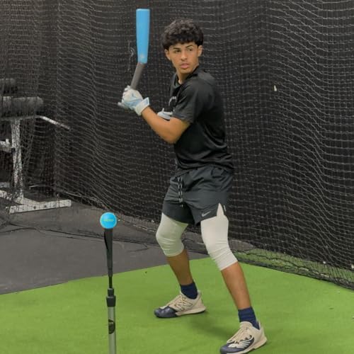 V-Swing Bat Mini + Juke Balls 12-Pack Foam Ball Bundle – Lightweight Indoor/Outdoor Training Balls with Raised Seams for Spin, Curveballs, Backyard Games & Batting Practice Training Plus Swing Trainer