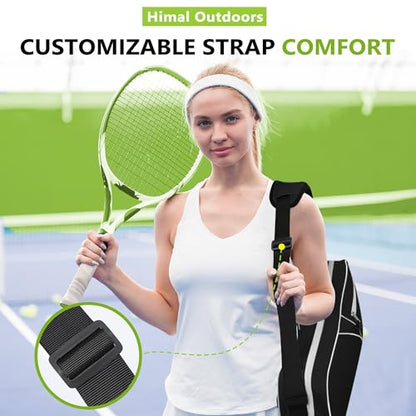 Himal 3 Racquet Tennis Bag With Protective Pad, Tennis Racket Bag for Men Women, Sports Enthusiasts of All Ages - color: Black