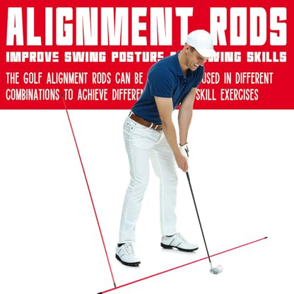 CHAMPKEY Professional Golf Swing Trainer with Customizable Size Grip - Come with 2 Golf Alignment Sticks - Choose Grip Size and Swing Training Aid Length - size: Standard（Grip Size）, style: 48 Inches