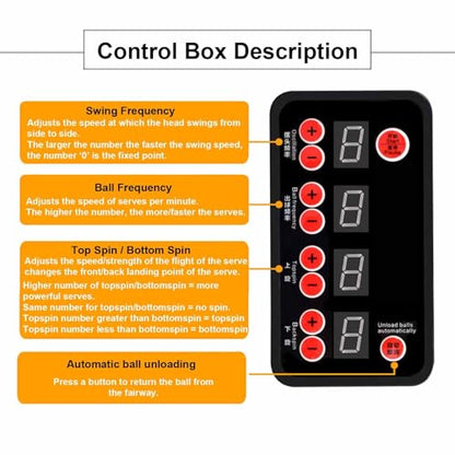 Table Tennis Robot, Ping Pong Ball Catch Trainer, for Table Tennis Catch Practice, with Catch Net, Portable Ball Launcher, 30-90 Balls/Min, for Clubs, Table Tennis Beginners
