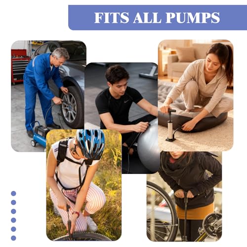 Valve Adaptor Tools, 25PCS Brass Bike Pump Adaptters,Ball Pump Needle, Balloon Inflatable Toys Nozzle Inflator Adapter, Air Pump Accessories for Standard Pump or Air Compressor (21)