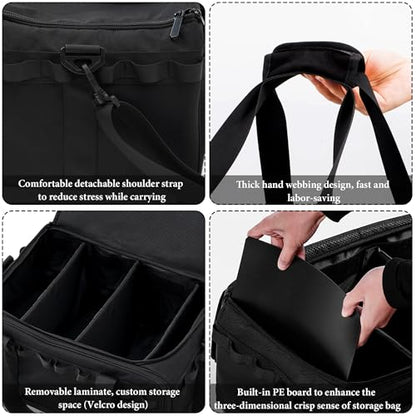 COOZMENT 35L Multi-functional Duffle Bag, Waterproof Shoe & Picnic Camping Organizer, 3 Adjustable Dividers for Travel, Sports, GYM