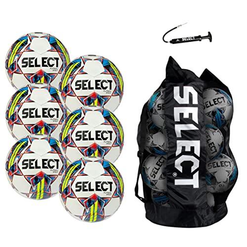 Select Select Jinga Futsal Ball - color: White V22 - 6-Ball Pack, size: Senior(Size 4)