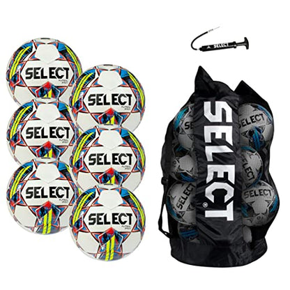 Select Select Jinga Futsal Ball - color: White V22 - 6-Ball Pack, size: Senior(Size 4)