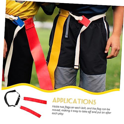 Pvc Adjustable Rugby Belt Rugby Waist Flags Blue Football Game Rugby Flag Ribbon