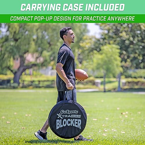 GoSports XTRAMAN PRO 46" XL Pop Up Defender 3 Pack - Heavy Duty Multi-Sport Blocking Dummy - Training Equipment for Basketball, Football, Soccer and More