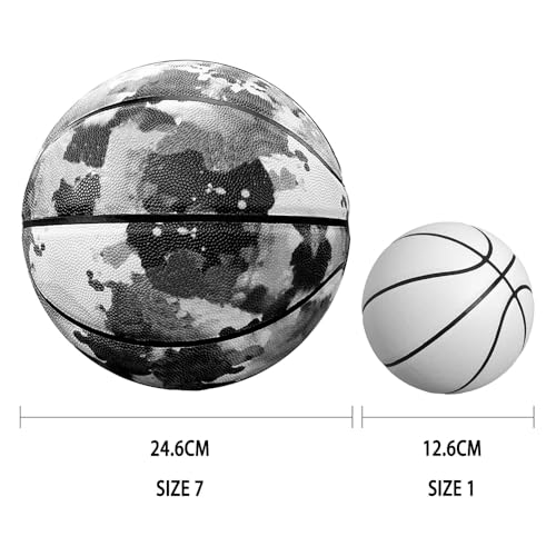 MINDCOLLISION Mini Basketball, Solid Color Without Logo, Absorbent Soft Leather, Suitable for Small Baskets, Signature, Decompression, Training Assistance