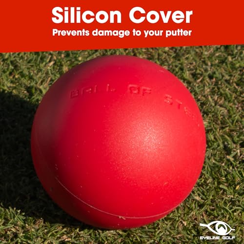EyeLine Golf Weighted Heavy Putting Ball of Steel, Silicon Padding, Instant Feedback, Training Aid, 5X Weight of Standard Ball, Hitting The Sweet Spot, Consistent Improvement