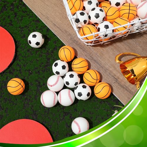 60 Pcs Sport Themed Table Tennis Balls 40mm Plastic Balls Beer Balls Bulk Balls Washable Game Balls for Carnival Pool Games, Pet Toy, Handicrafts, Party Decoration