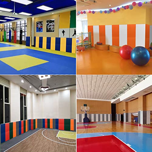 6FT HighGym Wall Paddings Basketball Court Wall Protection Pad - 2”Thick Foam Wall Mat Durable Protector for Wall-Mounted Basketball Hoops Garage Taekwondo(72" L x 20" W) - color: BLUE, style: 1 PACK