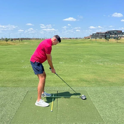 EyeLine Golf Practice T Swing Training Aid, Align Feet/Shoulders/HIPS to Ball, White or Green Alignment Sticks, Shoulder Mirror, PGA Tour Proven
