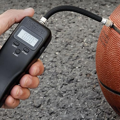 Electric Ball Pump, 600mAh Rechargeable Air Pump, Fast Sports Inflator with LCD Display & Automatic Stop, Ideal for Basketball, Football, Volleyball & Soccer