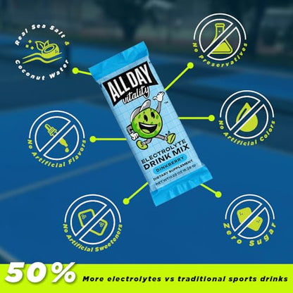 Pickleball Electrolyte Variety Pack | No Sugar, Non-GMO | 12 Drink Sticks