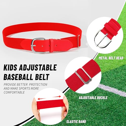 ZXOLDZX Youth Baseball Softball Socks and Belt Combo Set Adjustable Baseball Belt for Boys Girls(2Pairs of Socks with 1 Belt)