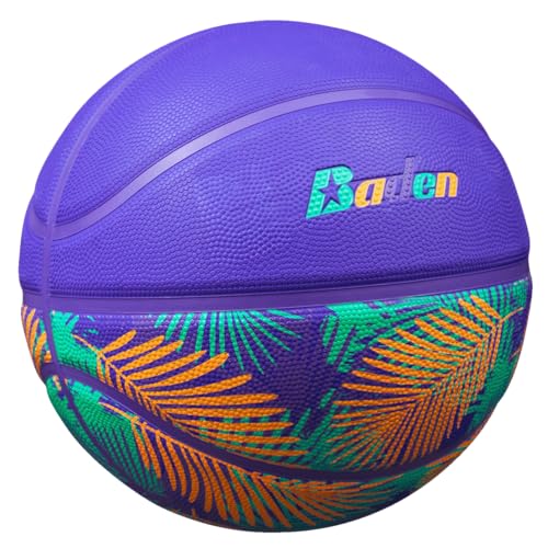 Baden | Legend Court Canvas | Creative Design Outdoor Rubber Game Basketball | Youth & Adult Size 5,6,7 - color: Cali Livin', size: Size 7 (29.5")