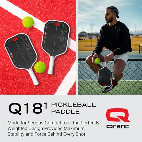 Qranc T700 Pickleball Paddle, Carbon Fiber and Glass Fiber, with PP Honeycomb Core, USA Pickleball (USAPA) Approved - style: Control / 18mm