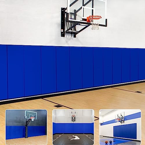 Gym Wall Padding, Basketball Court Wall Protector, Removable 2" Thick High-Density Protective Pads for Wall-Mounted Basketball Hoop, Garage, Basement, High Elasticity & Tear-Resistant