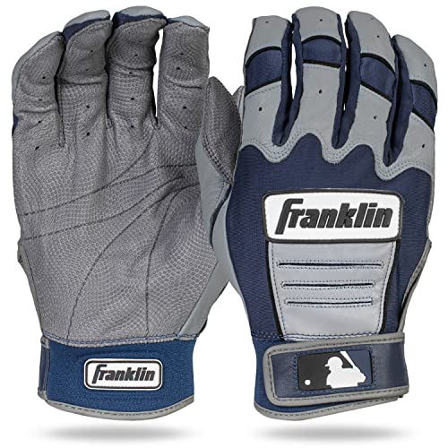 Franklin Sports MLB Baseball Batting Gloves - CFX Pro Youth and Adult - Baseball + Softball - Multiple Sizes + Colors - color: Gray/Navy, size: Adult X-Large