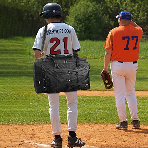MATEIN Extra Large Catchers Gear Bag, 90 L Baseball Bag with Vented Shoes Compartment and Bat Holder for Baseball Equipment, Softball Duffle Fits Batting Mitten, Tball Gear, Helmet for Adult Men