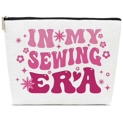 Sewing Gifts for Women Makeup Bag, In My Sewing Era Cosmetic Pouch for Purse, Quilting Gift For Seamstresses Crafting Enthusiasts - color: multicolor0203