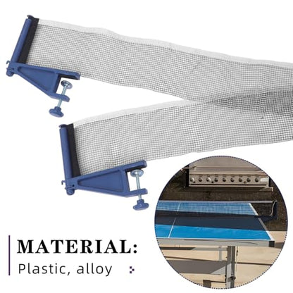 Totority Reinforced Thickened Table Tennis Net and Post Set with Stable Mesh Fabric for Indoor and Outdoor Play Compatible with Standard Tables Pingpong Net Clamps