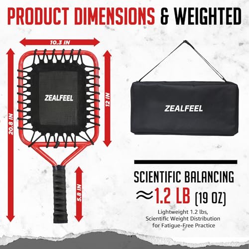 ZEALFEEL Baseball Racket for Fly Balls, 19-Ounce Fungo Racket Baseball/Softball Training, Scientific Weighted Bat with Ergonomic for Parents & Coaches, Hitting Ground Balls, Pop Flies & Line Drives