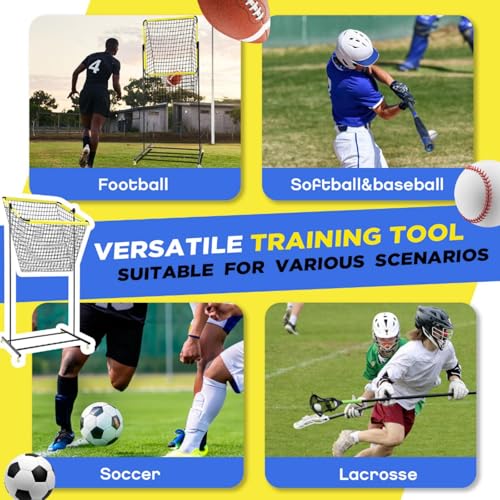 Liliful Football Throwing Net Quarterback Target Nets Football Training Equipment Portable Outdoor Accuracy Trainer Target Practice Aids for Youth Adults