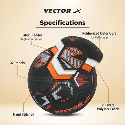Vector X Street Mania Hand Stitched Football | Training | Match | Sports | Playing | Practice |with Pump