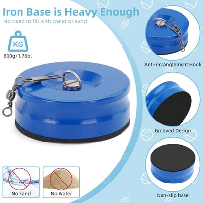 Tennis Trainer Set with 3 Rebound Balls, Tennis Training Equipment with Iron Base, Portable Tennis Training Tool, Tennis Rebounder Kit for Beginners Sport Exercise and Individual Training